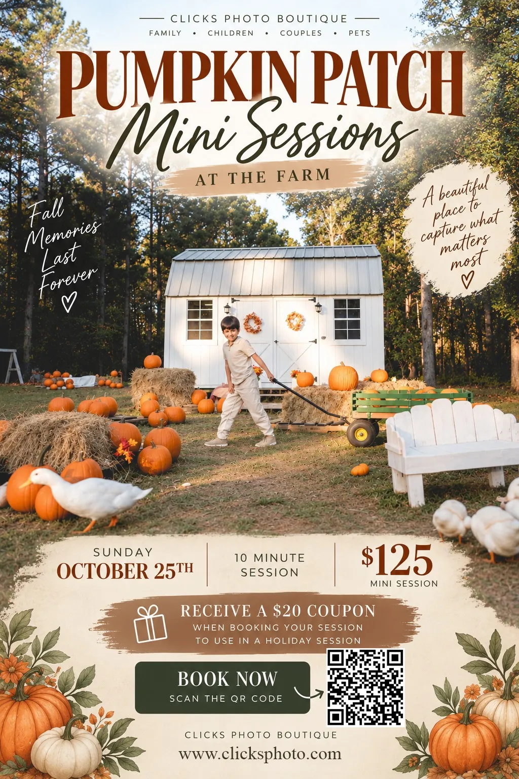 Pumpkin Patch mini session flyer